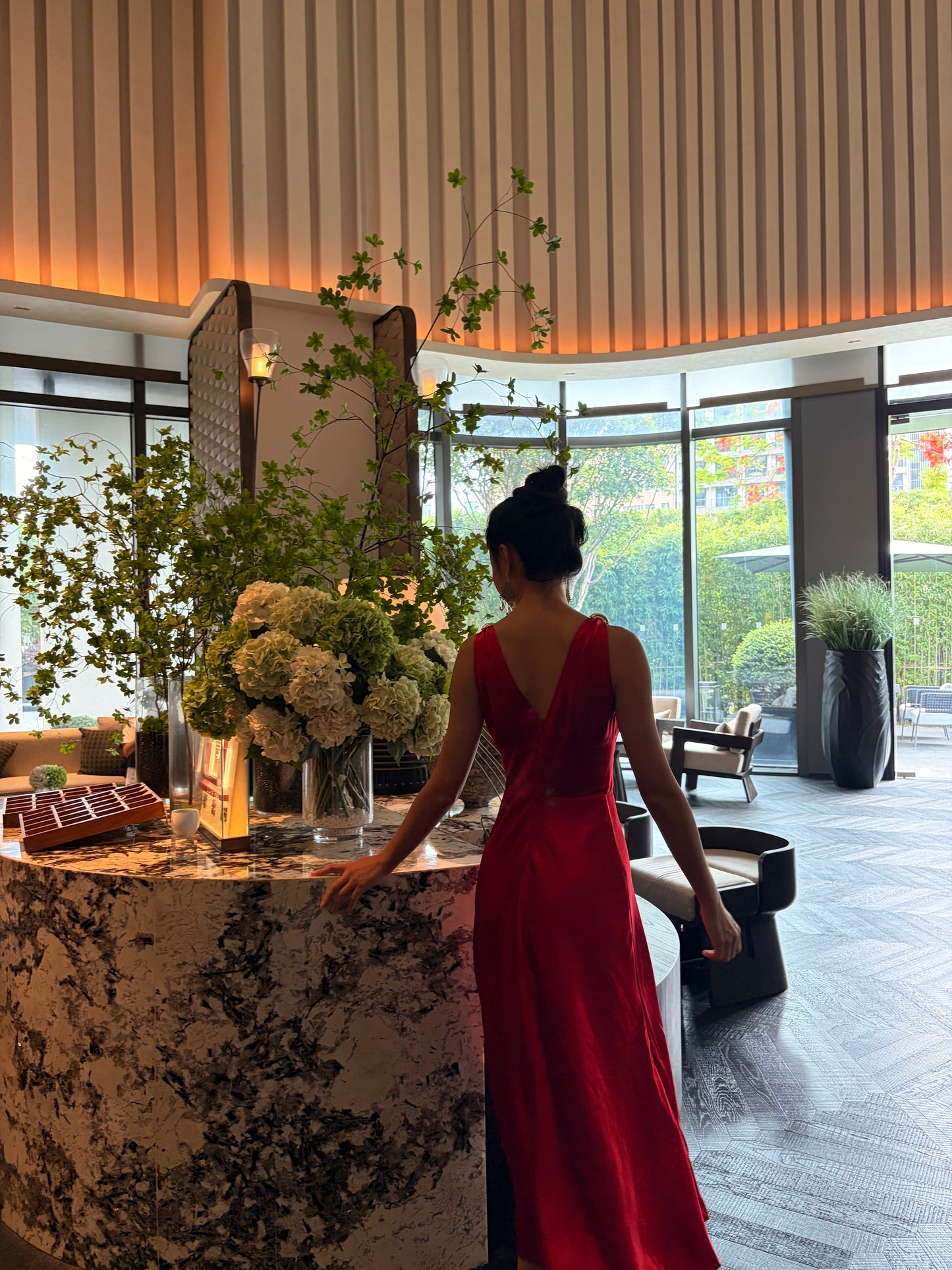 Ruby Satin Gown