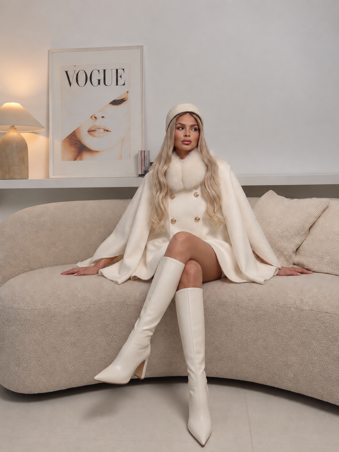 Odette Bouclé Cape
