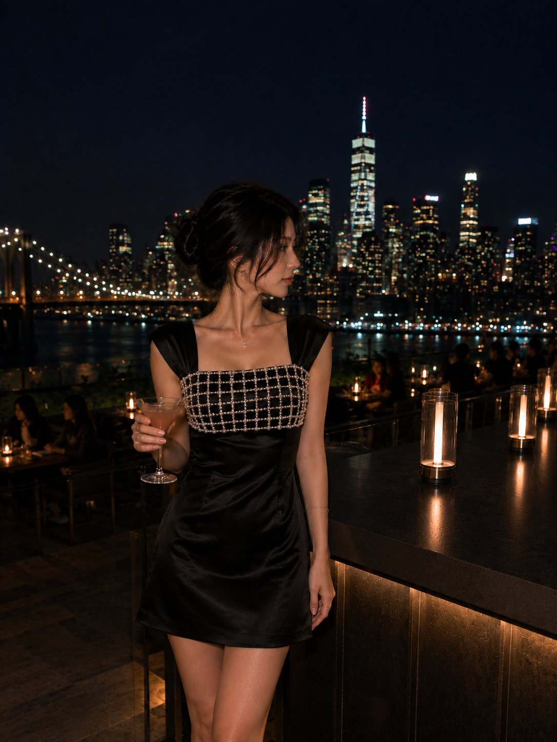Odile Mini Satin Dress