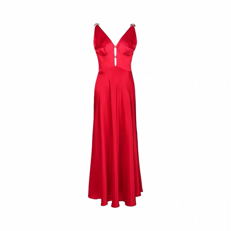 Ruby Satin Gown