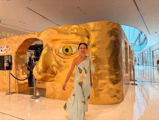 Blue Jasmine One Shoulder Dress