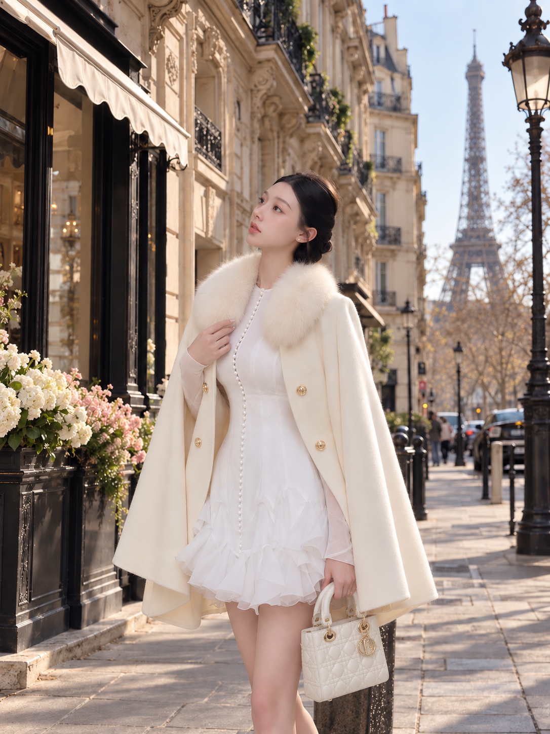 Odette Bouclé Cape