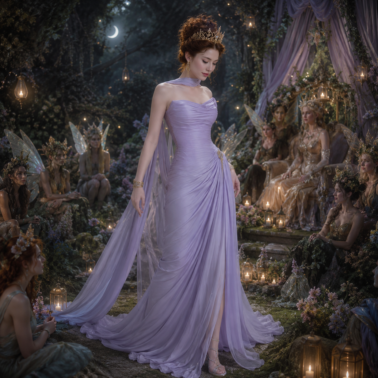 Titania Lilac Wedding Gown