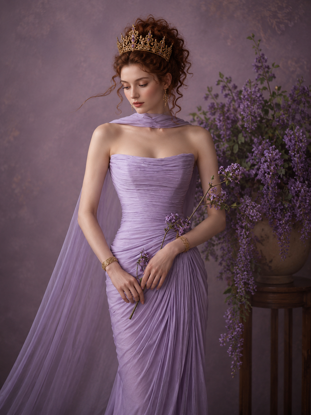 Titania Lilac Wedding Gown