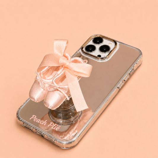 Peach Plié Mini Pointe Shoes Mobile Stand