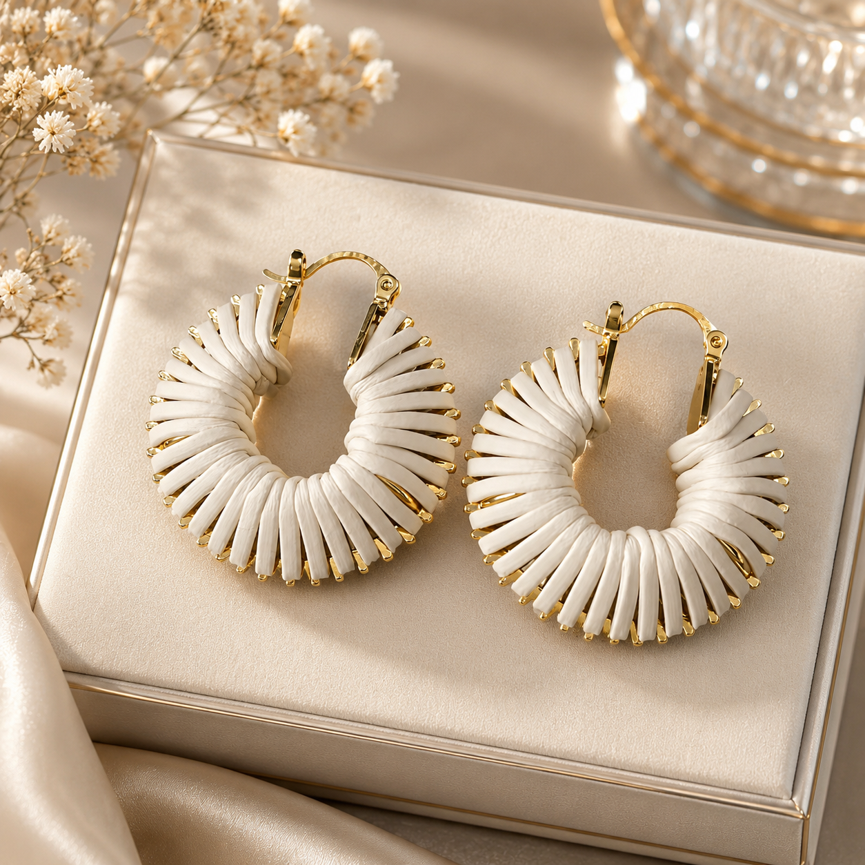 Swan Leather Earrings