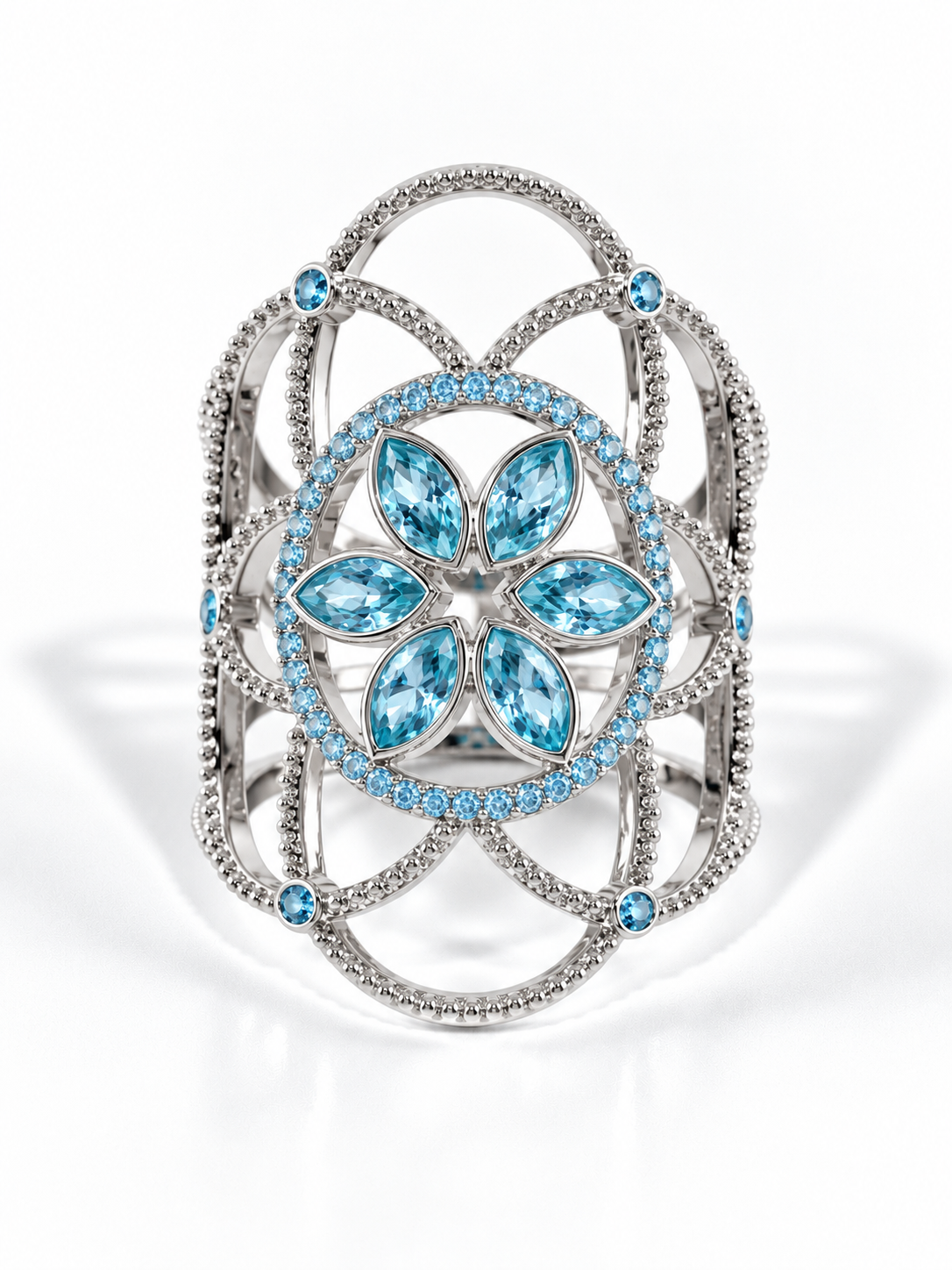 Ring of Light Aquamarine