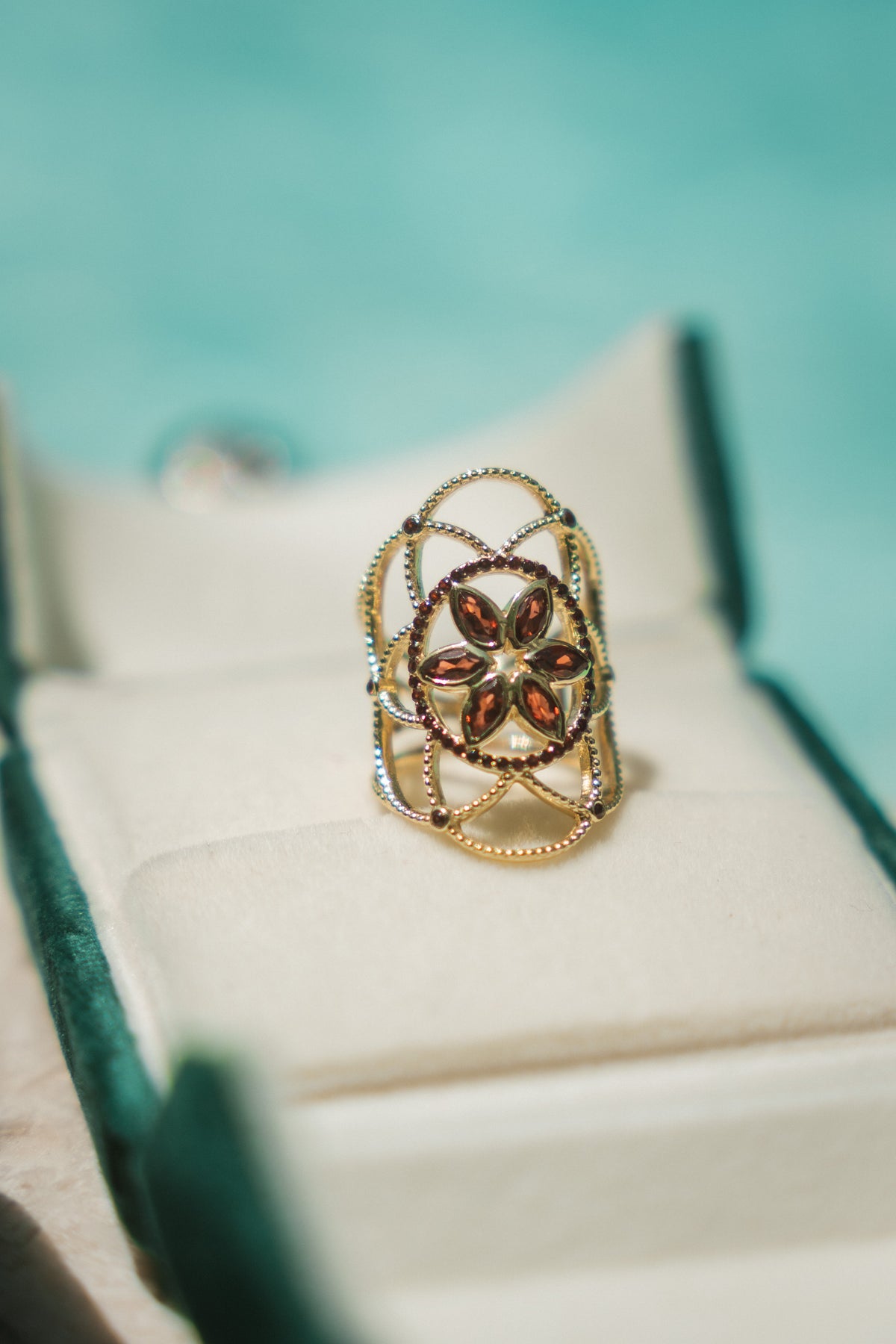 Ring of Light Garnet